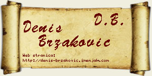 Denis Brzaković vizit kartica